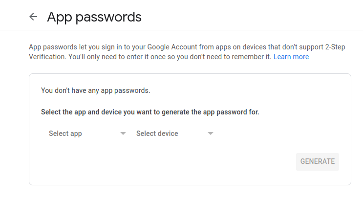 Gmail Notification App Password