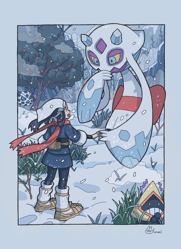 akari-froslass-glalie-and-snorunt-pokemo