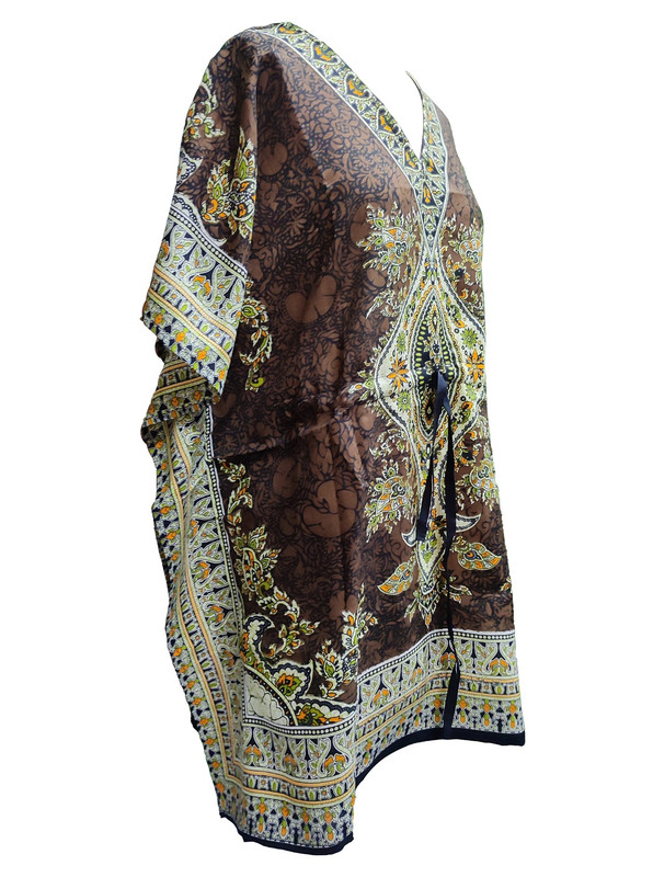 Women Kaftan Short Maxi Kaftan Hippy Boho Tunic Plus Size Dress Nightdress - Picture 27 of 33