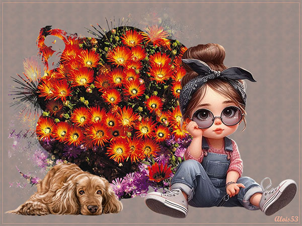 kindmet-hond-i-bloemen-mask
