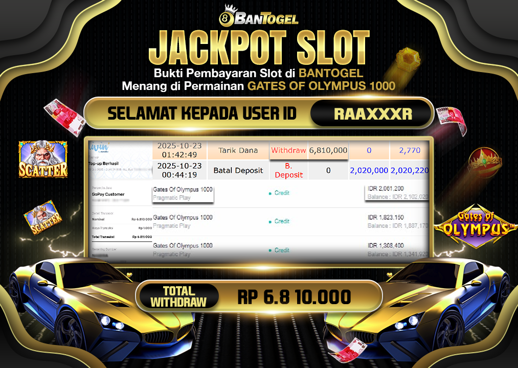 BUKTI JACKPOT LUNAS BANTOGEL