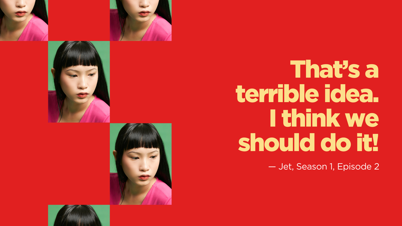 TV and Film Series Bible Presentation in Red Yellow Bold Typographic Style