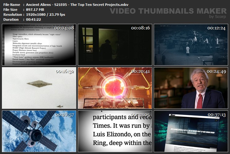 Ancient Aliens - S21E05 - The Top Ten Secret Projects.mkv