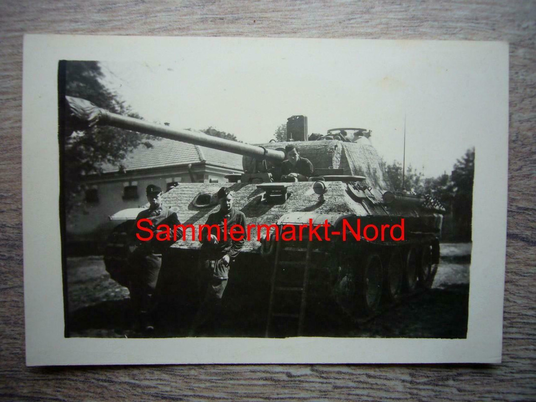 187) Foto 1944 Panzerschule JAROSLAU Polen - PANTHER Panzer, Zemerit, Mannschaft