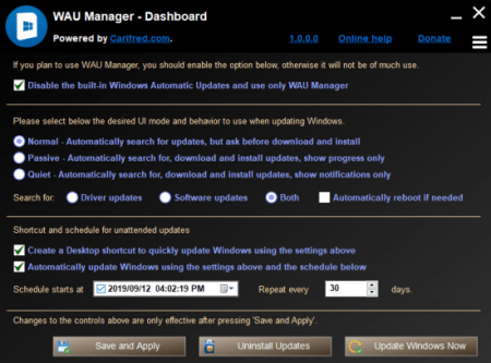 WAU Manager (Windows Automatic Updates) 3.0.0.0