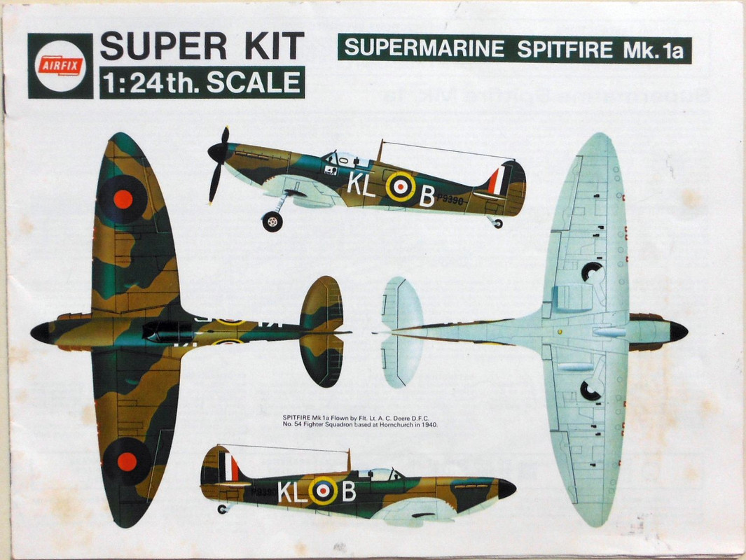 Airfix 24 Supermarine Spitfire Mk.Ia Instructions (1201)