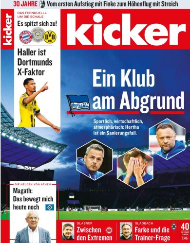 Cover: Kicker Sportmagazin No 40 vom 15  Mai 2023