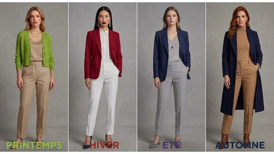 exemple de tenue base neutre plus couleur d accent en association de vetements pour les 4 saisons de colorimetrie femme. blog image 33