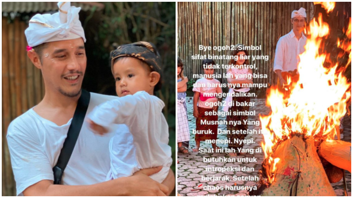 Happy Salma merayakan hari raya nyepi bersama keluarga tercintanya 