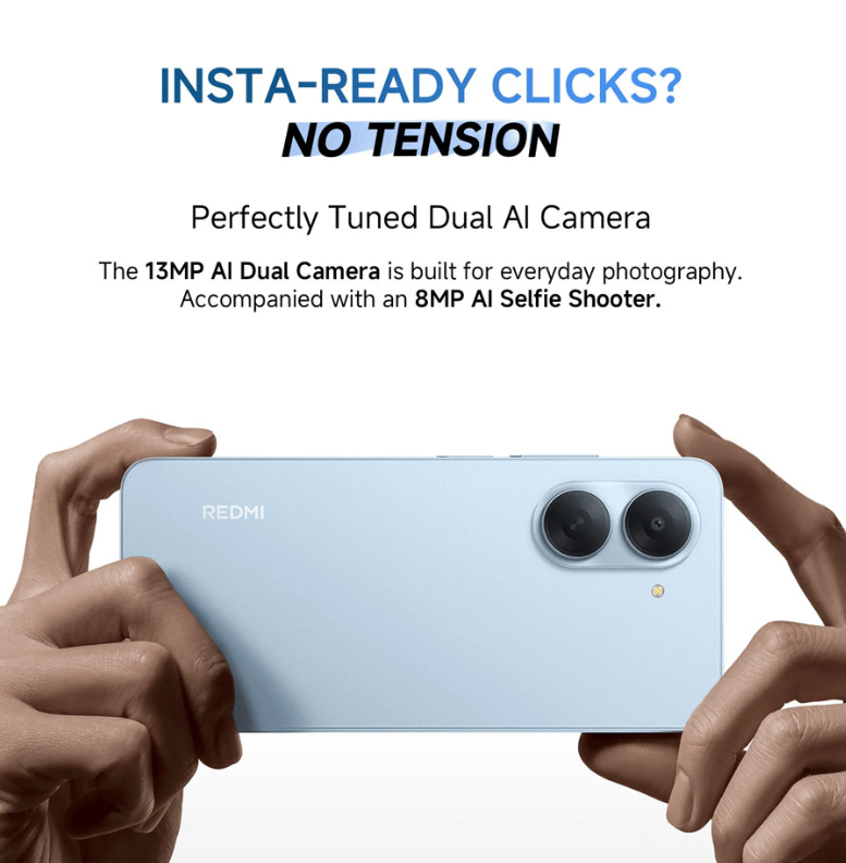 13MP AI Main Camera High Intake Light Night Mode