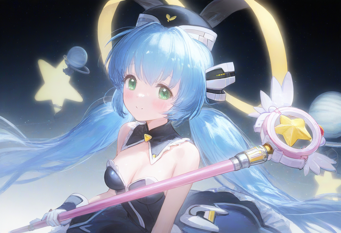 {magical girl}, 1girl, {hoshino yumemi}, [[planetarian]],  {kobayashi ritz}, {{r s-1734908064