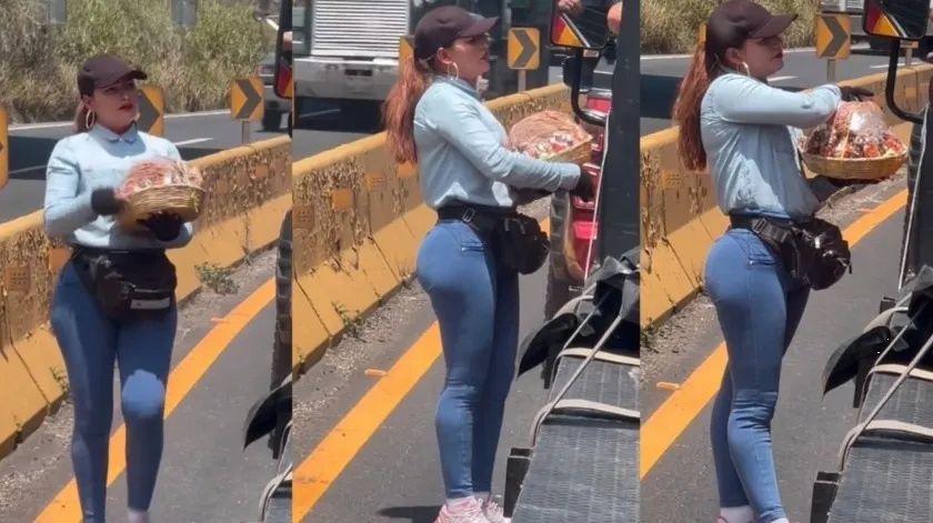 Vendedora de dulces se hace viral por enamorar clientes con su belleza y carisma (VIDEO)