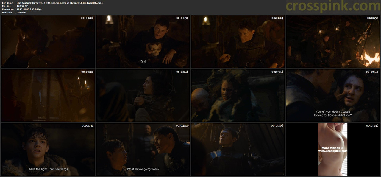 Ellie Kendrick Threatened with Rape in Game of Thrones S04E04 and E05.mp4