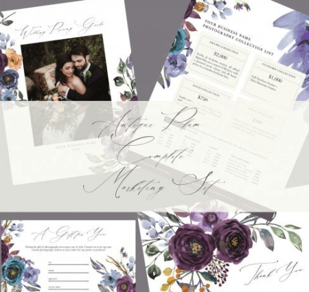 Twig & Olive Photography - Complete Marketing Set | Antique Plum