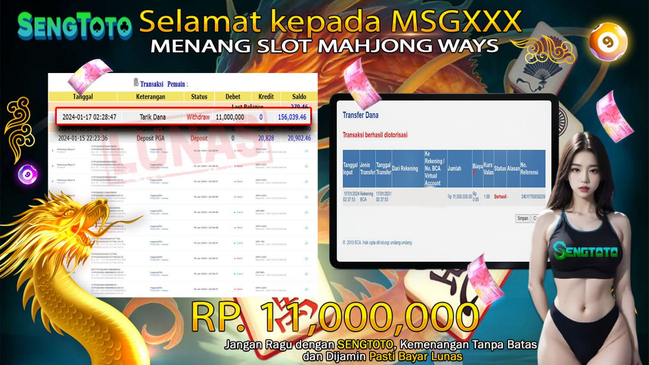 BUKTI PEMBAYARAN SLOT MAHJONG WAYS