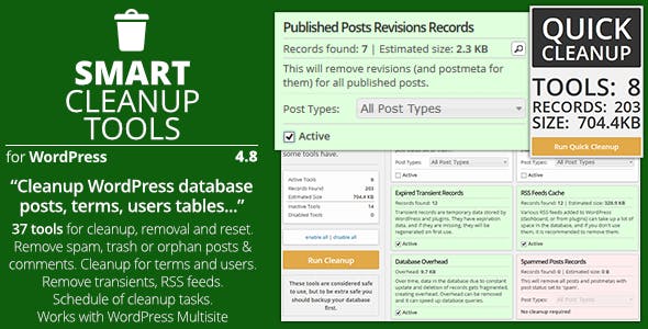 Smart Cleanup Tools – Plugin for WordPress