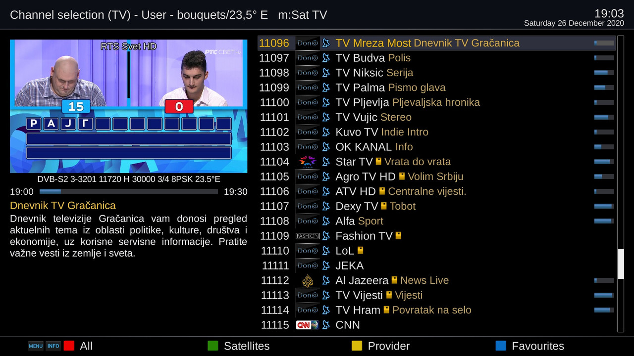 mSAT TV popis kanala