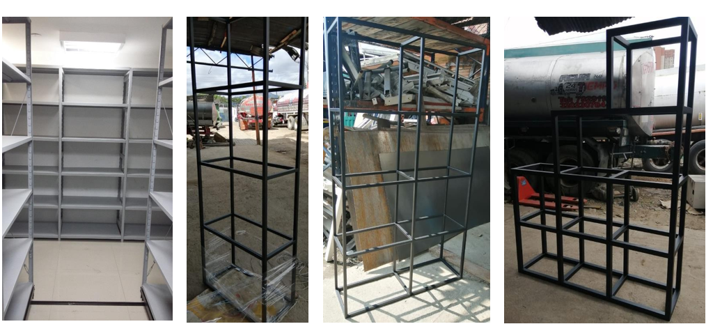 Installation process of a large mechanical mobile filing system in a modern office, technician at work, professional industrial service.