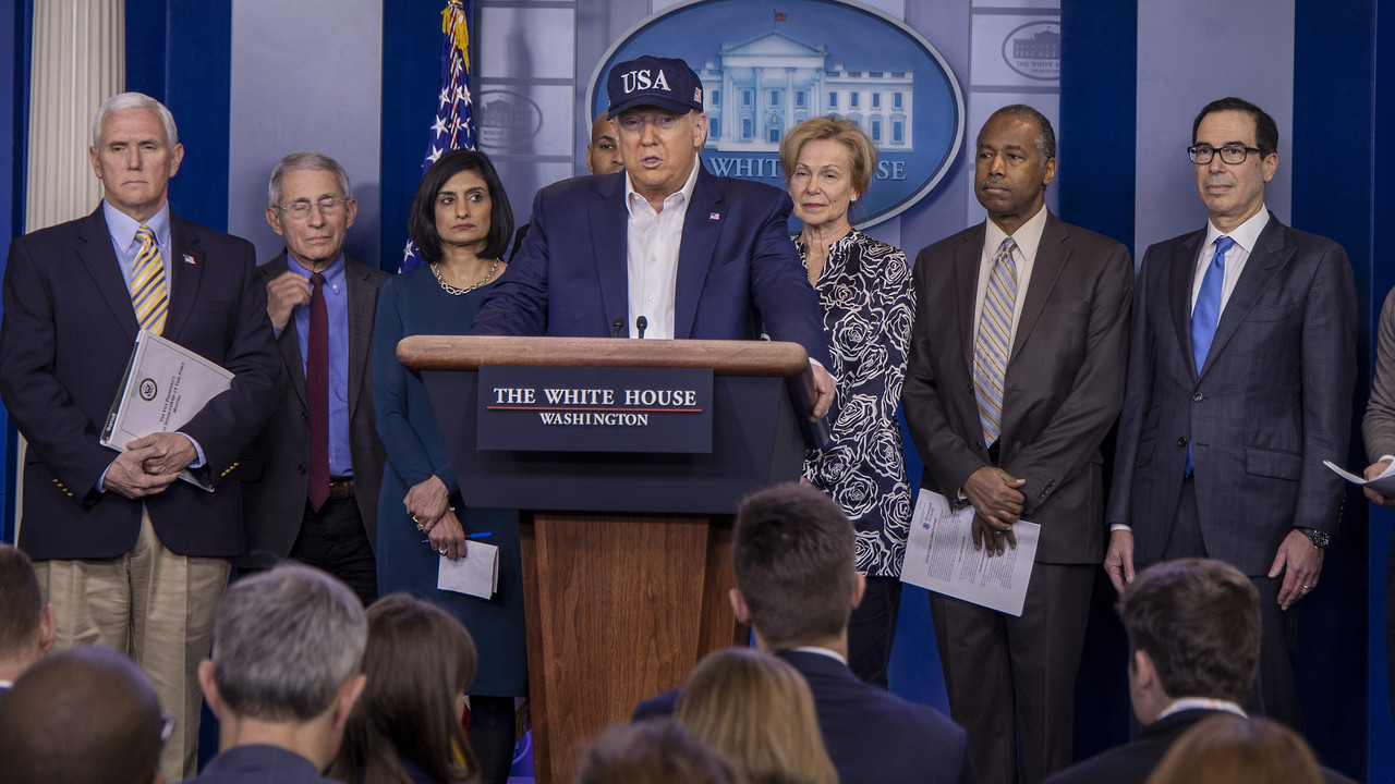 President Donald Trump updating about coronavirus