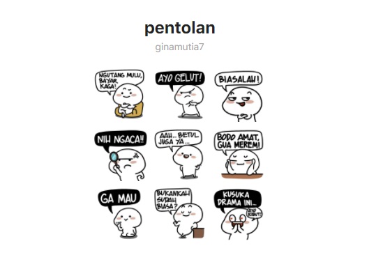 Stiker bergerak WA Pentolan