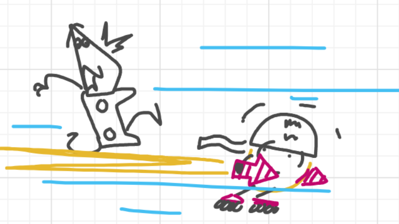 A panel from The Prime Number Few, episode eight of the Board Boards object show by Furretwalk/WalkingFurret.