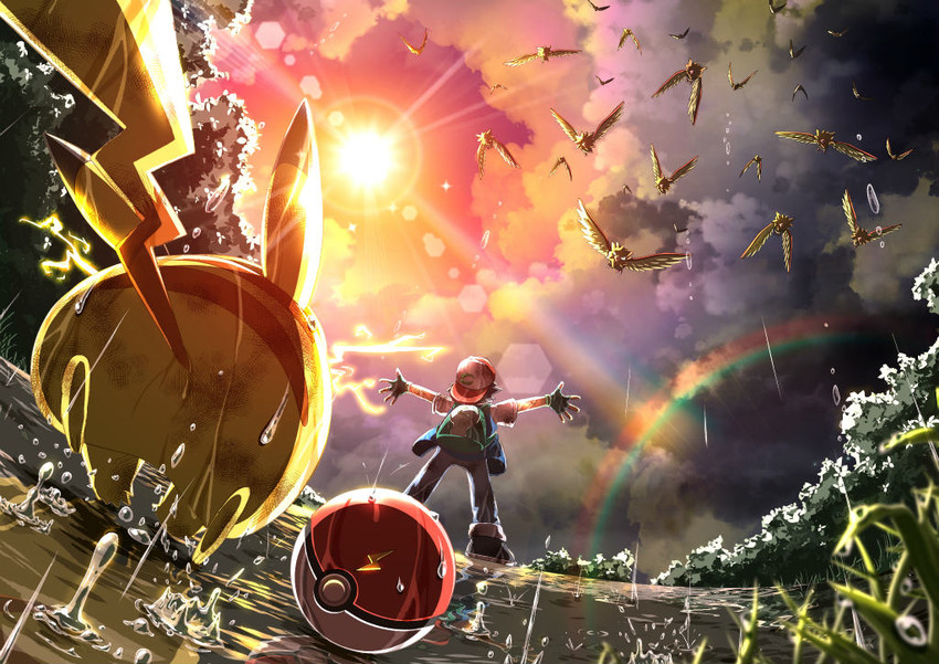 pikachu-ash-ketchum-and-spearow-pokemon-