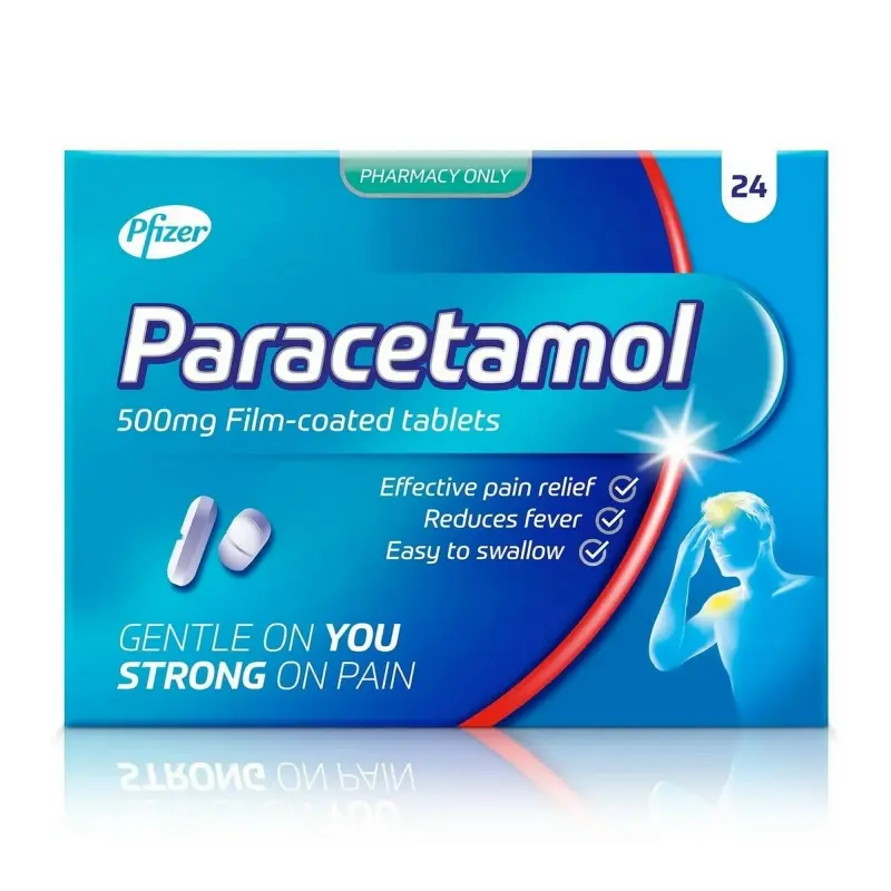 PfizerParacetamol500mgFilmCoatedTablets24Pack