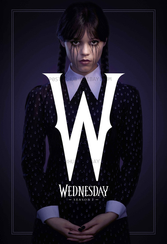 Wednesday Season 2 Poster 13x19 – Jenna Ortega Netflix Goth Art