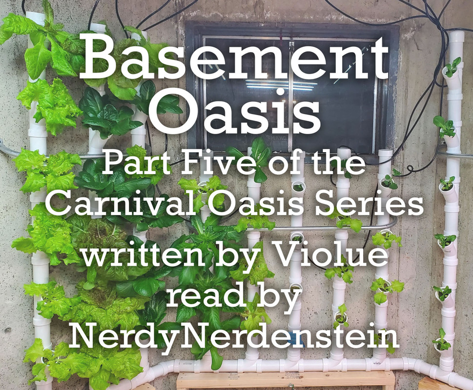 cover art with title and image of plants in a basement