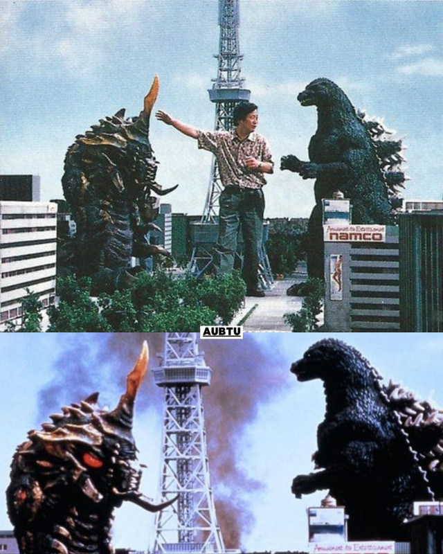 Maquettes insolites - Page 9 Godzilla-contre-Mothra-1992