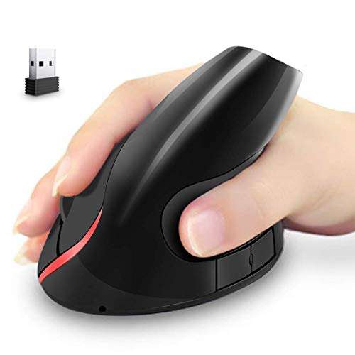 Amazon: Ratón Inalámbrico Ergonómico Recargable 5 Botones USB 