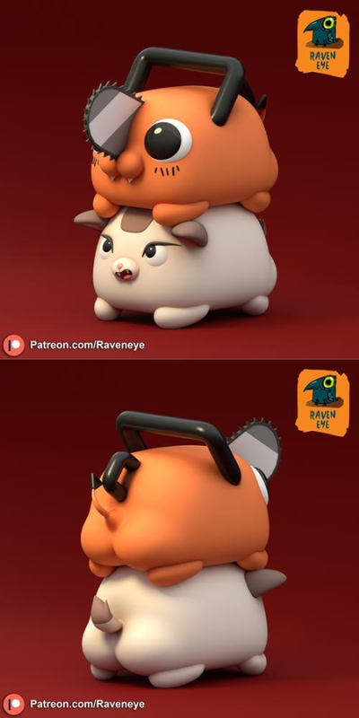 Meowy Chainsaw man – 3D Print Model