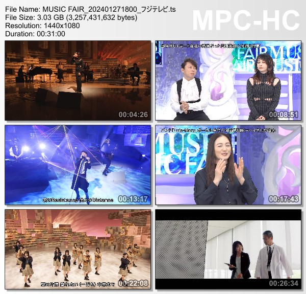 [TV-Variety] MUSIC FAIR – 2024.01.27