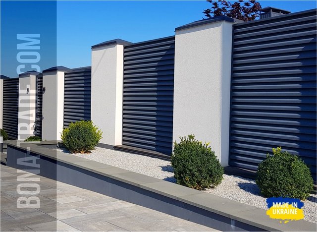 Забор жалюзи из металлического профиля