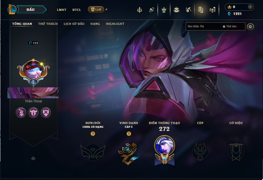 Acc LMHT # - Không Khung