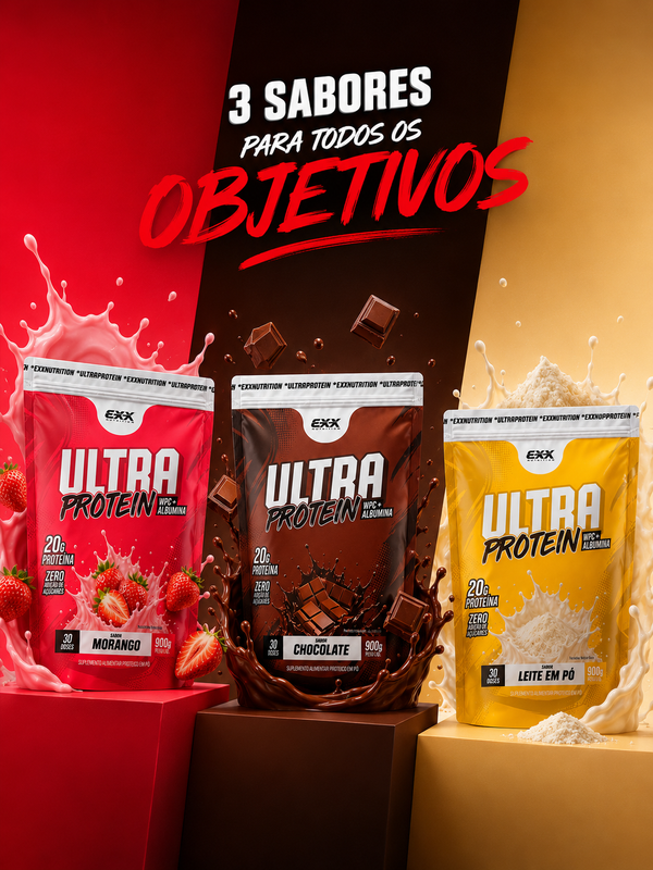 Ultra Protein: WPC + Albumina, 20g de prote&iacute;na, zero adi&ccedil;&atilde;o de a&ccedil;&uacute;cares