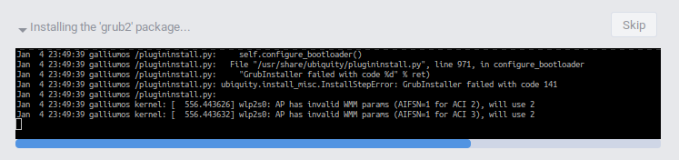 grub installer failed