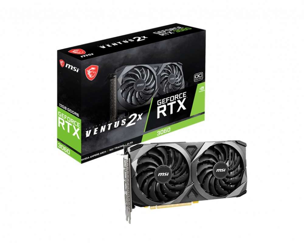 CyberPuerta Tarjeta de Video MSI NVIDIA GeForce RTX 3060 VENTUS 2X 12G OC, 12GB 192-bit GDDR6, PCI Express 4.0 