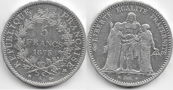 Francia, 5 francs, 1873 Francia-5-francs-1873-25-14gr