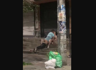 Desi Lovers fucking on street