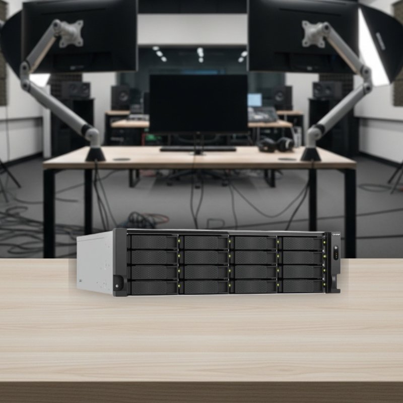 Painel traseiro do Storage QNAP TS-h1677AXU-RP
