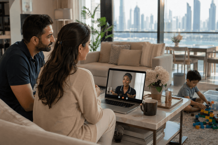 اجراء مقابلة بخصوص رعاية الاطفال