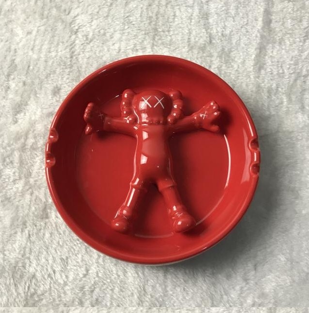 OriginalFake KAWS Ashtray Ceramic 3 Colors Optional Gallery 1950 Gift For Friend