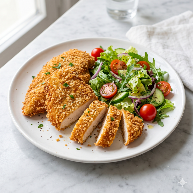 Plato De Solomillo De Pechuga Empanada