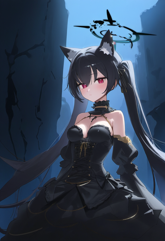 1girl, serika, [[[[shiroko terror]]]], [[blue archive]], mikozin, NDGD, ohlia, { s-1131773829