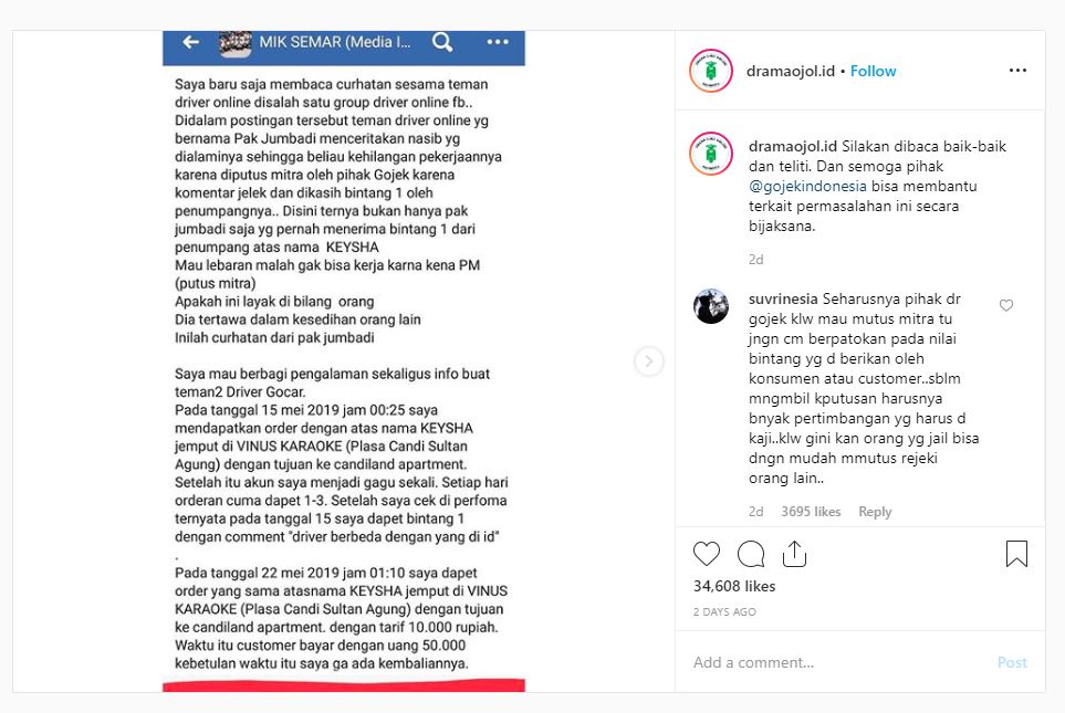 Viral driver ojol
