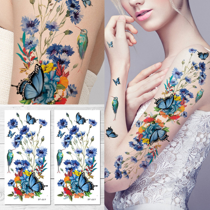 hummingbird flower tattoo ideas