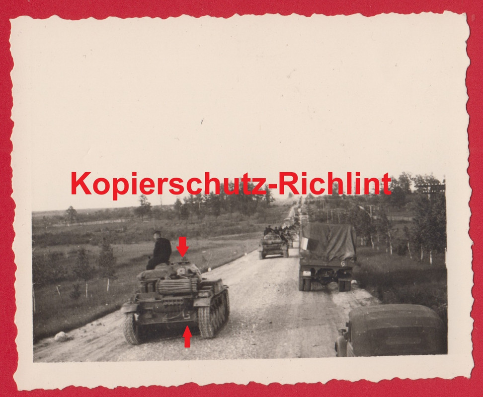 Wehrmacht Ostfront deutscher Panzer II Kennung Turmnummer 8 Russland