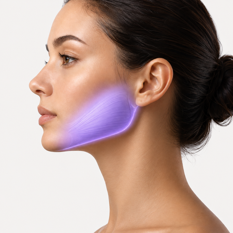 Jawline sculpting result