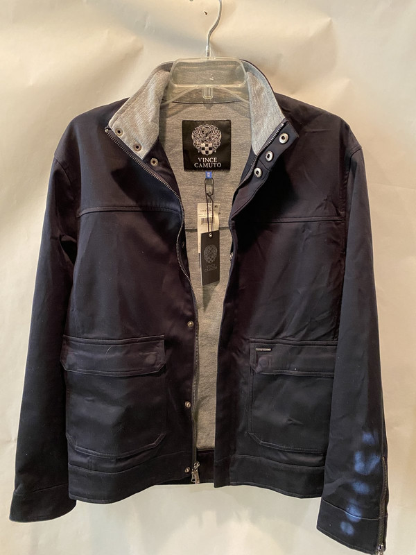 VINCE CAMUTO VO024S MENS NAVY UTILITY JACKET SIZE MEDIUM